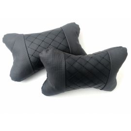 Комплект от 2 броя универсални възглавници авто възглавничка за врат за по-добър комфорт при дълъг път с автомобил черно  POD031