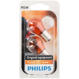 Комплект от 2 броя крушки крушка (PY21W) 12V BAU15S 21W в блистер оранжева светлина Philips  DNP0312