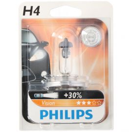 1 брой Халогенна крушка за фар H4 +30% светлина 60 / 55W 12V P14 / 5s Philips  DNP0302
