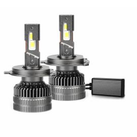 Комплект от 2 броя LED ЛЕД диодни крушки H4 Х4 12V 120W 13000lm за фарове Canbus без грешки 6000К къси/дълги  KRU098