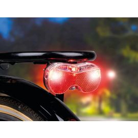 Универсален заден стоп за велосипед с вграден рефлектор 3 светодиода на батерии DUNLOP  DNP0061