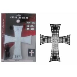 Сетодиоден светещ кръст бял 84 LED ЛЕД 12V -24V 245 x 200 mm  HAL473