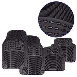 Комплект гумени черни автомобилни стелки предни и задни PVC Универсални 4 броя  STEL055