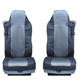 Калъф/тапицерия от плат и кожа за седалки за VOLVO FL,FE,FM16,FH16,FH12, Сиви  TAP080