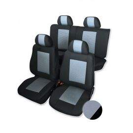 Калъфи, тапицерия за седалки Пълен комплкет, лукс, високото качество за Дачия Дъстер Dacia Duster 2010 - 2016, сиво и черно  TAP093