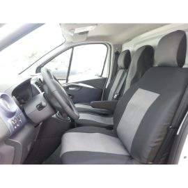 Премиум / лукс калъфи тапицерия за предни седалки за Opel Vivaro 2014+ / Renault Traffic, сиви  TAP289