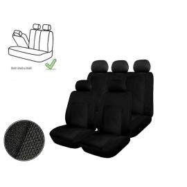 Универсална Авто тапицерия, калъфи за седалки, пълен комплект делима задна седалка с цип черна  TAP248