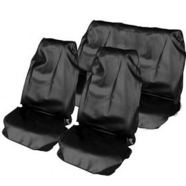Пълен комплект непромокаем устойчив протектор за седалки на автомобил или бус в черно  TAP185