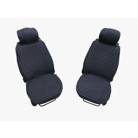 1+1 комплект плътни текстилени калъфи / тапицерия за седалки - цвят графит  TAP647