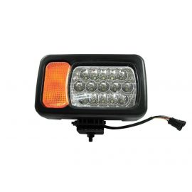 Десен LED фар - къси / дълги светлини, мигач, рефлектор - подходящ за трактор, комбайн, багер и др - 16 диода  HAL112
