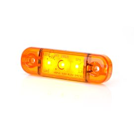 LED Светодиоден Габарит, Маркер, Токос, Оранжев, Е-Mark, 3 LED, 12V-24V, 8,4 см  PL0142