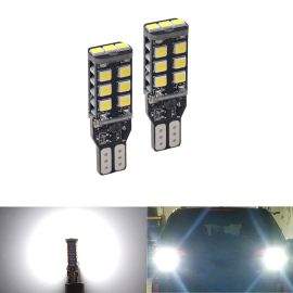 LED Лед Крушки За Габарит, 15 SMD, Т10 W5W, Canbus, 12V, Бяла Светлина  KRU105