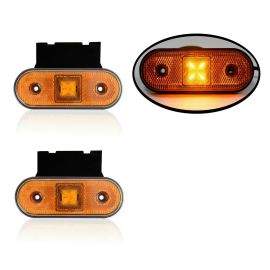 1 брой 12-24V LED Диоден Маркер Токос Габарит Светлина За Камион Ремарке Платформа Оранжев  MAR821