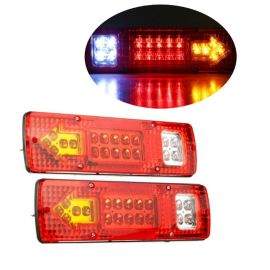 Комплект LED стопове, стоп светлина с мигач, задна светлина, 12v за камион бус ТИР, ремарке, каравана 29 x 8 cm
