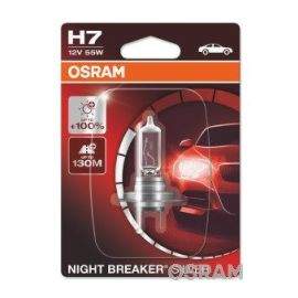 Блистер 1 брой Халогенна крушка за фар Osram H7 Night Breaker Silver +100%, 55W, 12V, PX26D, Блистер 1 брой  64210NBS-01B