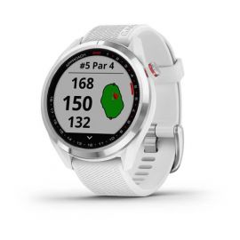 Garmin Approach® S42 - Polished Silver с Бяла Каишка 010-02572-01