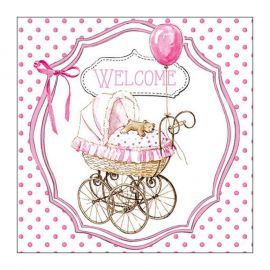 Ambiente салфетка Welcome pink 20бр. 13312980
