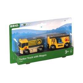Brio играчка камионче Tanker Truck with Wagon 33907