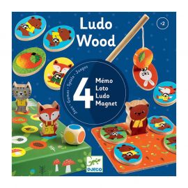 Djeco 4 игри Ludo wood DJ01628