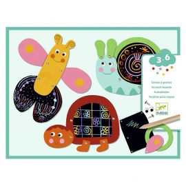Djeco комплект скреч карти Funny animals DJ09094