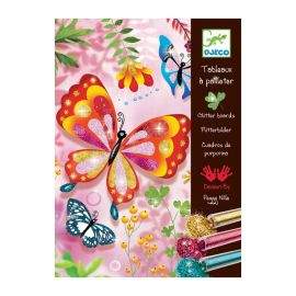 Djeco комплект за оцветяване с брокат Пеперуди DJ09503