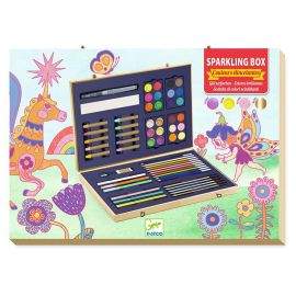Djeco комплект за рисуване big box of colors блестящи цветове DJ09797