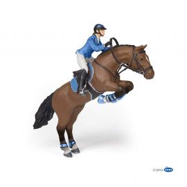 Papo фигурка Jumping horse with riding girl 51560