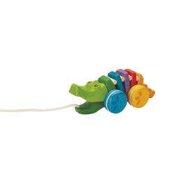 PlanToys играчка за дърпане Dancing alligator Rainbow 1416