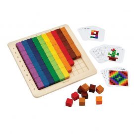 PlanToys математическа игра сто кубчета за броене 5468