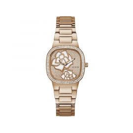 GUESS ROSE GOLD TONE CASE ROSE GOLD TONE STAINLESS STEEL WATCH GW0544L4