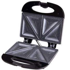 Тостер за сандвичи с мраморно покритие SAPIR SP 1442 AFM, 800W, Триъгълни плочи, Черен