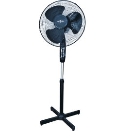 Вентилатор на стойка SAPIR SP 1760 B, 40W, 40 см, 3 степени на мощност, Регулиране на височината, Мрежа, Черен