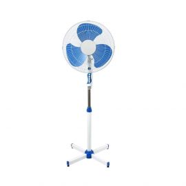 Вентилатор на стойка SAPIR SP 1760 B, 40W, 40 см, 3 степени, Регулиране на височината, Решетка - спици, бял/син