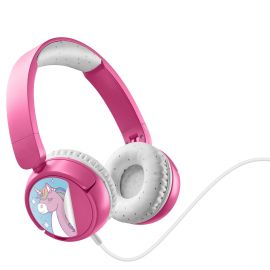 Cellular line Детски слушалки Play Patch с кабел 3.5 мм жак, розов цвят 12029