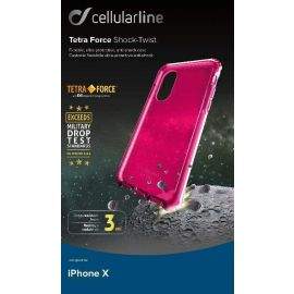 Cellular line Усилен калъф Tetra за iPhone X/XS, Розов 4614