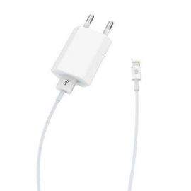 Devia Зарядно адаптер 220V USB + кабел iOS 2.1A бяло 5221