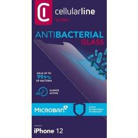 Cellular line Антибактериално стъкло Microban за iPhone 12 mini 7569