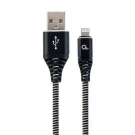 Кабел GEMBIRD за iPhone Premium cotton braided 8-pin charging and data cable, 2 m
