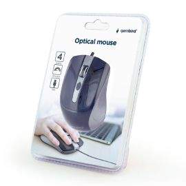 Мишка GEMBIRD MUS-4B-01-GB Optical mouse, USB, сиво/черно