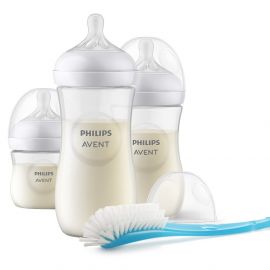 Philips AVENT Комплект за новородено Natural Response SCD837/12 с 3 шишета и четка за шишета 0м+
