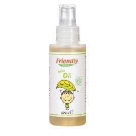 Friendly Organic FRIENDLY ORGANIC Бебешко олио с органично масло от маслина и слънчоглед, 100 мл