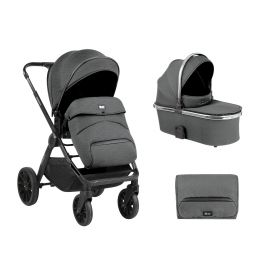 Kikkaboo Комбинирана количка 2в1 с кош за новородено Tiffany Dark Grey 31001010194