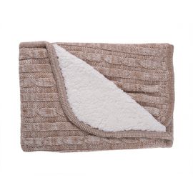Kikkaboo Плетено памучно одеяло с шерпа бежов меланж /в кутия/ 31103010035
