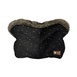 Kikkaboo Ръкавица за количка Luxury Fur Confetti Black 31108040096