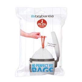 Торба за кош Brabantia PerfectFit Sort&Go/Bo размер J, 20-25L, 40 броя, пакет