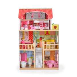 Moni Toys Дървена къща за кукли Emily 8209