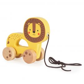 Tooky Toy Дървена играчка за дърпане Лъвче TJ008