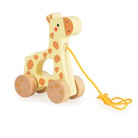 Tooky Toy Дървена играчка за дърпане Жирафче TJ009