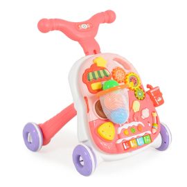 Moni Toys Играчка за прохождане 2в1 Basket pink