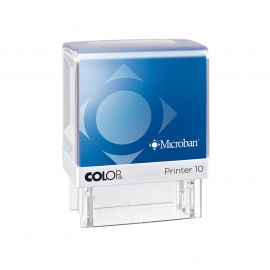 Colop Печат Printer 10 Microban, антибактериален, правоъгълен, 10 x 27 mm, син